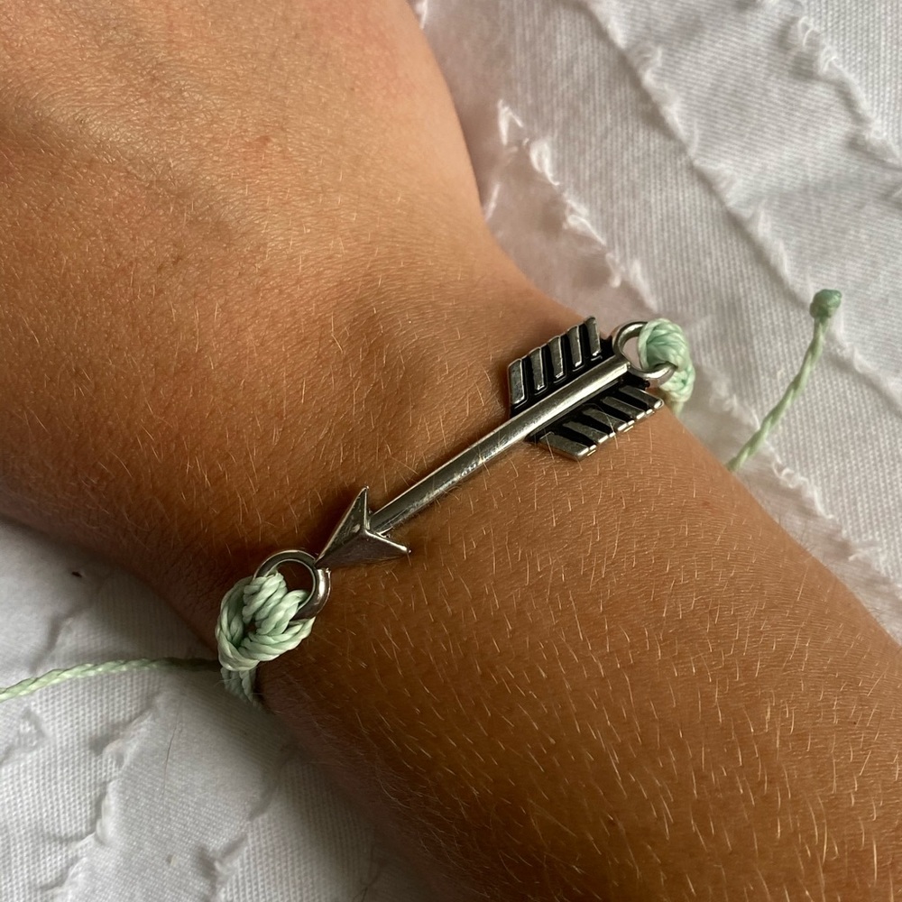Pura Vida Seafoam Arrow Adjustable Bracelet